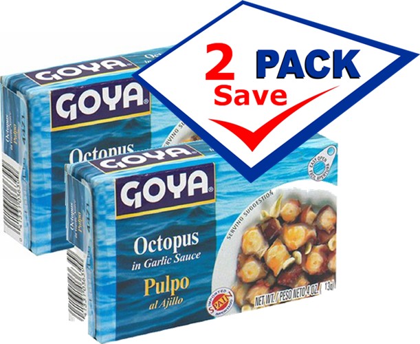Goya Premium Octopus in Garlic Sauce 4 oz Pack of 2